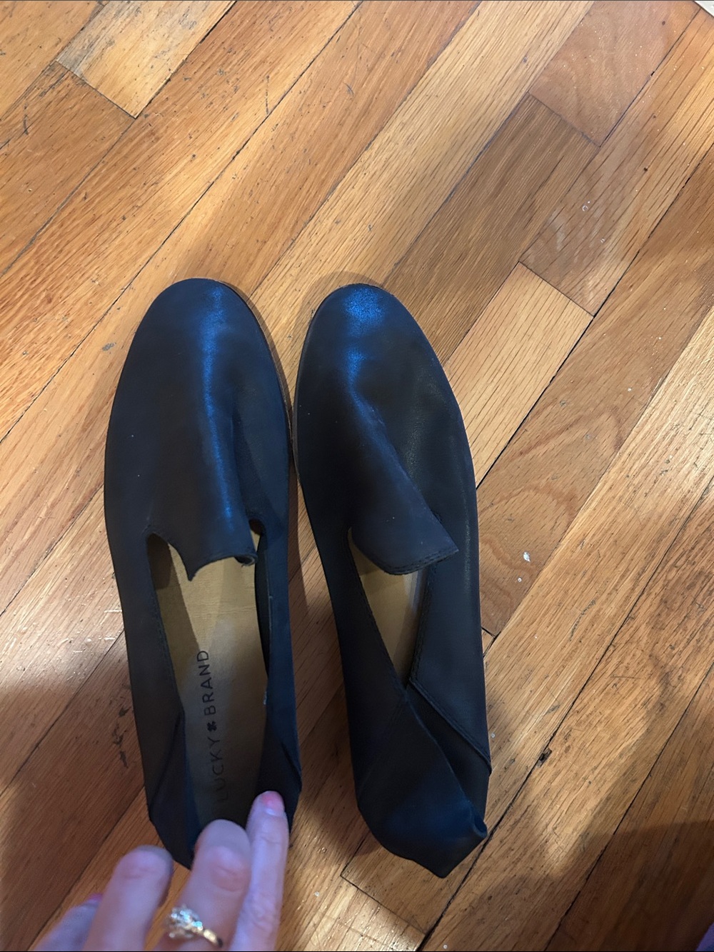 Lucky Brand Black Slip-On Loafers for Women